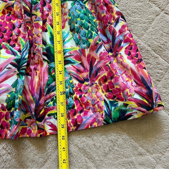 NWOT J. Crew 100% Cotton Pineapple Print Dress Women’s Size 12P - Picture 5 of 7